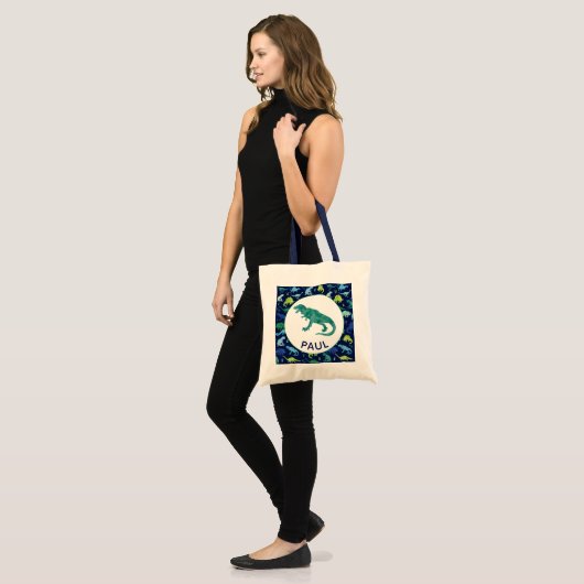 Dinosaur Pattern Persoonlijke Kinder T-Rex Tote Bag (Voorkant (model))