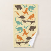 Dinosaur Pattern Silhouette Bad Handdoek (Handdoek)