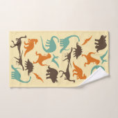 Dinosaur Pattern Silhouette Bad Handdoek (Handdoek)