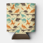 Dinosaur Pattern Silhouette Blikjeskoeler (Voorkant)