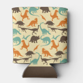 Dinosaur Pattern Silhouette Blikjeskoeler (Achterkant)