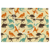 Dinosaur Pattern Silhouette Groot Cadeauzakje (Achterkant)