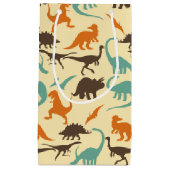 Dinosaur Pattern Silhouette Klein Cadeauzakje (Voorkant)