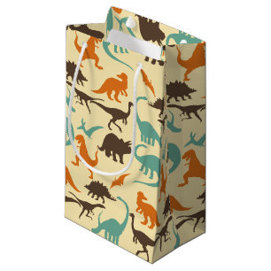 Dinosaur Pattern Silhouette Klein Cadeauzakje
