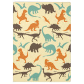 Dinosaur Pattern Silhouette Klembord (Achterkant)