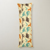 Dinosaur Pattern Silhouette Lichaamskussen (Achterkant (Verticaal))