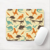 Dinosaur Pattern Silhouette Muismat (Met muis)