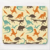 Dinosaur Pattern Silhouette Muismat (Voorkant)
