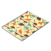 Dinosaur Pattern Silhouette Notitieboek (Linkerzijde)