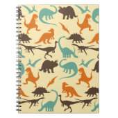 Dinosaur Pattern Silhouette Notitieboek (Voorkant)
