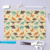 Dinosaur Pattern Silhouette Tissuepapier (Craft)