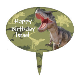 Dinosaur Pattern T Rex Jurassic World Cake Topper