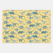 Dinosaur Pattern Yellow Inpakpapier Vel (Voorkant)