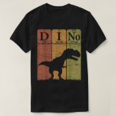 Dinosaur Periodic Table Elements T rex Dino Paleon T-shirt (Design voorkant)