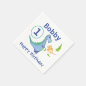 Dinosaur personaliseert 1e verjaardag van Little B Servet (Hoek)