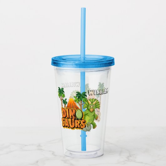 Dinosaur personaliseren acryl drinkbeker (Voorkant)
