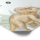 Dinosaur Personalized Name Monogram E Growth Chart Poster (Hoek)