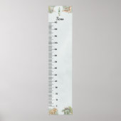 Dinosaur Personalized Name Monogram I Growth Chart Poster (Voorkant)