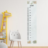 Dinosaur Personalized Name Monogram J Growth Chart Poster