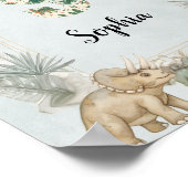 Dinosaur Personalized Name Monogram S Nursery Poster (Hoek)