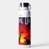 Dinosaur Persoonlijke naam en tekst Waterfles (Achterkant)