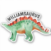 Dinosaur Persoonlijke naam Funny Sticker (Voorkant)