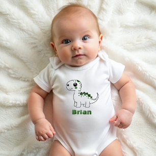 Dinosaur Persoonlijke Naam Grappig schattig   Romper