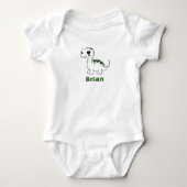 Dinosaur Persoonlijke Naam Grappig schattig   Romper (Voorkant)