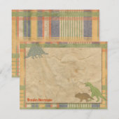 Dinosaur Persoonlijke Notitiekaarten Notitiekaartje (Voorkant / Achterkant)