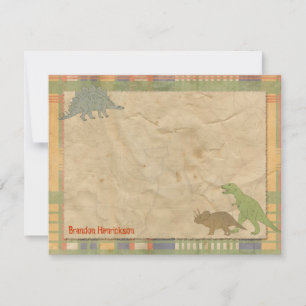 Dinosaur Persoonlijke Notitiekaarten Notitiekaartje