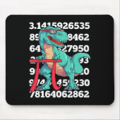 Dinosaur Pi Day T Rex Funny Math 3.14 Teacher Stud Muismat (Voorkant)