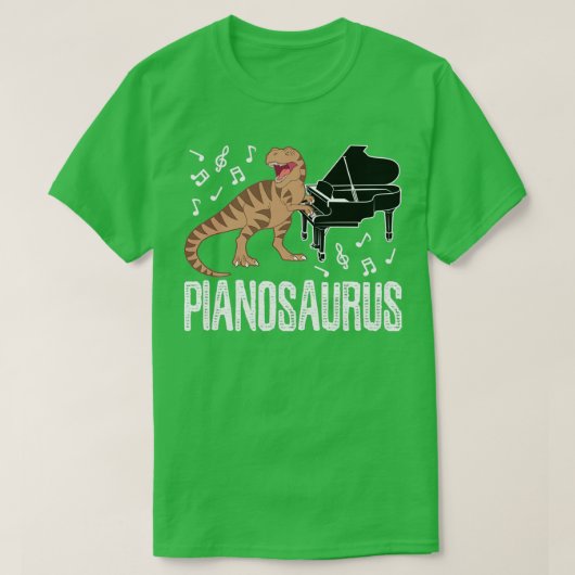 Dinosaur Piano Pianosaurus T-shirt (Design voorkant)