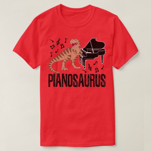 Dinosaur Piano Pianosaurus T-shirt (Design voorkant)