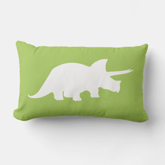 Dinosaur Pillow in Green met Gray Chevron Stripes Kussen (Voorkant)