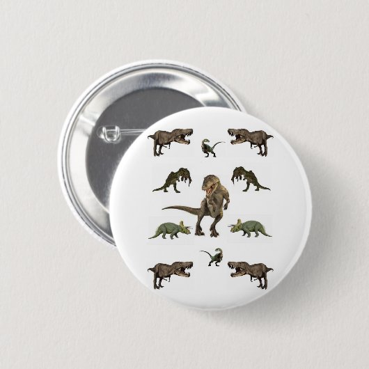 Dinosaur Pin Ronde Button 5,7 Cm (Voorkant /achterkant)