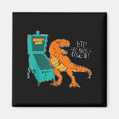 Dinosaur Pinball Wizard Arcade Machine Player Pict Magneet (Voorkant)