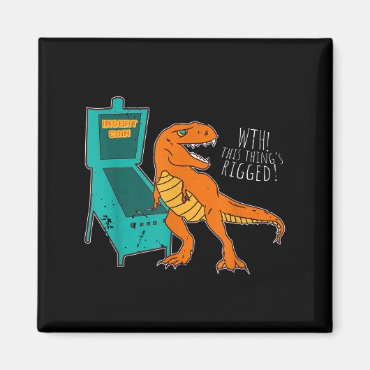 Dinosaur Pinball Wizard Arcade Machine Player Pict Magneet (Voorkant)