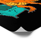 Dinosaur Pinball Wizard Arcade Machine Player Pict Poster (Hoek)