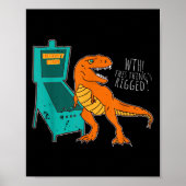 Dinosaur Pinball Wizard Arcade Machine Player Pict Poster (Voorkant)