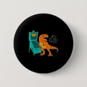 Dinosaur Pinball Wizard Arcade Machine Player Pict Ronde Button 5,7 Cm (Voorkant)