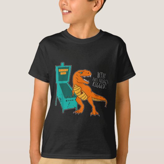 Dinosaur Pinball Wizard Arcade Machine Player Pict T-shirt (Voorkant)