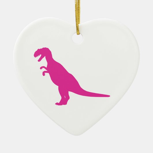 Dinosaur Pink Keramisch Ornament (Voorkant)