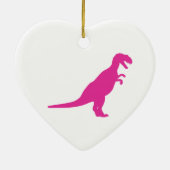 Dinosaur Pink Keramisch Ornament (Achterkant)