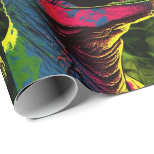 Dinosaur Pink Oerwoud Birthday Kinder Cadeaupapier (Rol Hoek)