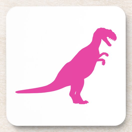Dinosaur Pink Onderzetter (Voorkant)