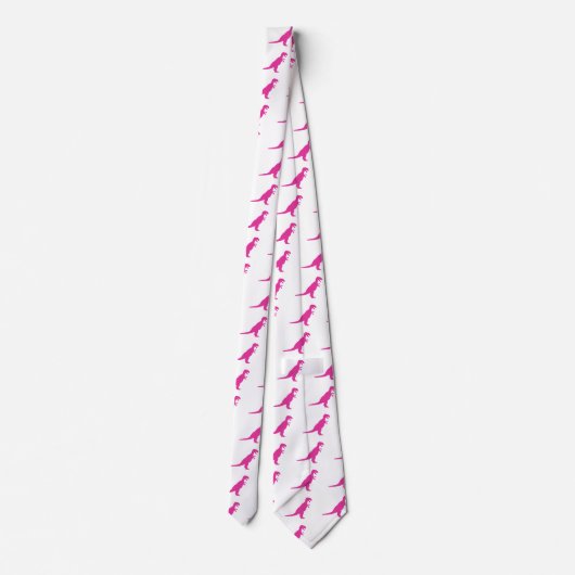 Dinosaur Pink Stropdas (Achterkant)