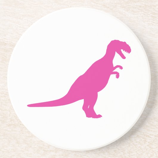 Dinosaur Pink Zandsteen Onderzetter (Voorkant)