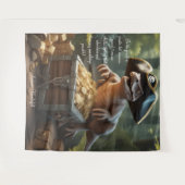 Dinosaur Pirate Pet Forest gepersonaliseerd wandta Wandkleed (Voorkant (horizontaal))