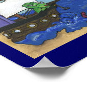 Dinosaur Pirate Ship Poster (Hoek)