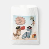 Dinosaur Pirate Verjaardagsfeestje Twin Boys Custo Bedankzakje (Voorkant)